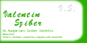 valentin sziber business card